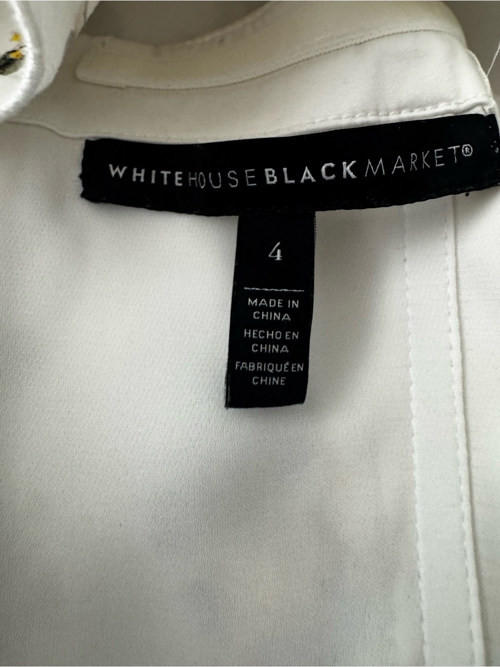 White House Black Market White Strapless Sunflower Peplum Crop Top - Picture 2 of 10